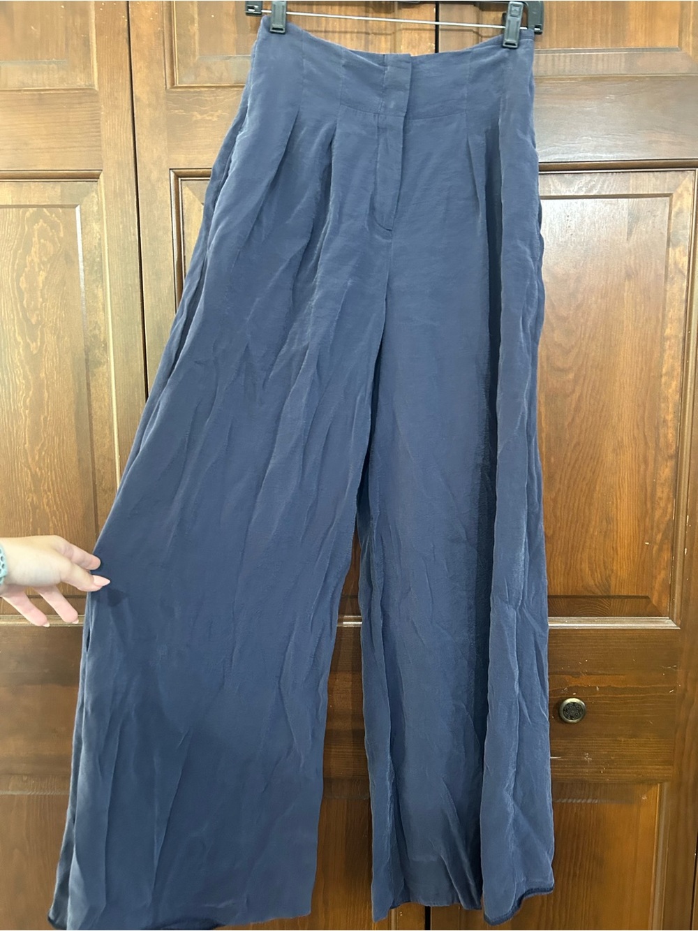 Anthropologie Wide-Leg Navy Palazzo Pants - Women's